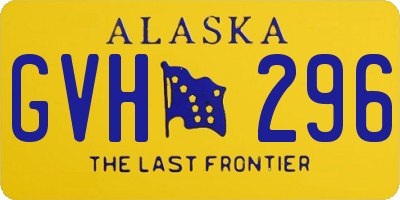 AK license plate GVH296