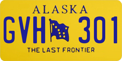 AK license plate GVH301