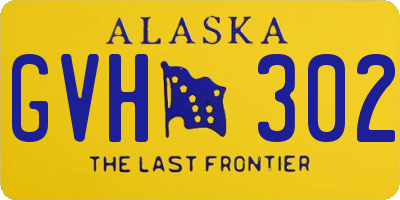 AK license plate GVH302