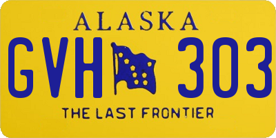 AK license plate GVH303