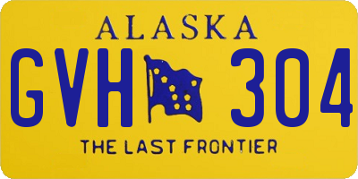 AK license plate GVH304