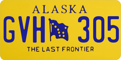 AK license plate GVH305