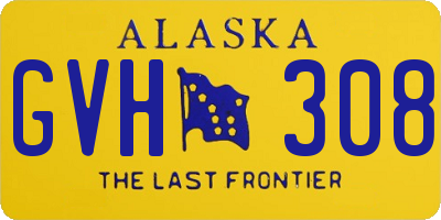 AK license plate GVH308