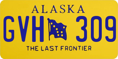 AK license plate GVH309