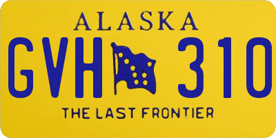 AK license plate GVH310