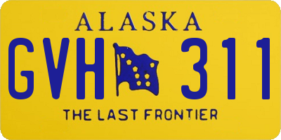 AK license plate GVH311