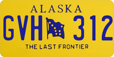 AK license plate GVH312