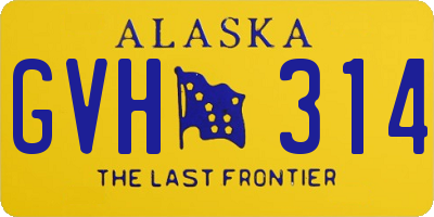 AK license plate GVH314