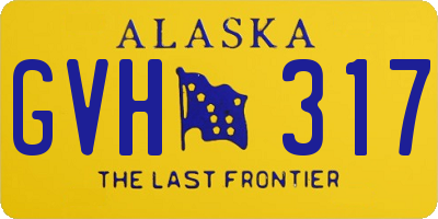 AK license plate GVH317