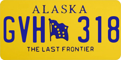 AK license plate GVH318