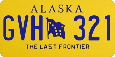 AK license plate GVH321