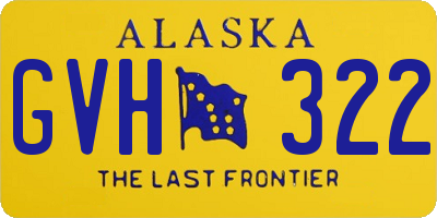 AK license plate GVH322