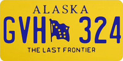 AK license plate GVH324