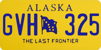 AK license plate GVH325