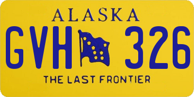 AK license plate GVH326