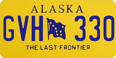 AK license plate GVH330