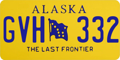 AK license plate GVH332