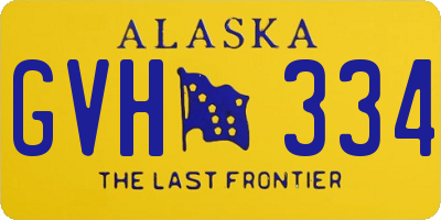 AK license plate GVH334