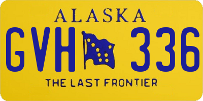 AK license plate GVH336