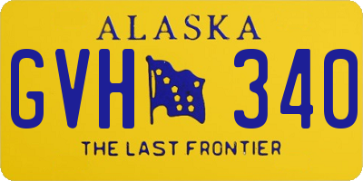 AK license plate GVH340