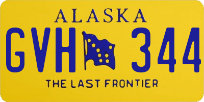 AK license plate GVH344