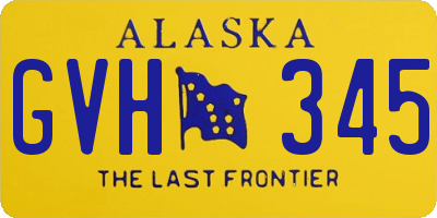 AK license plate GVH345