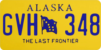 AK license plate GVH348