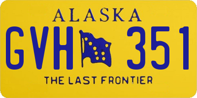 AK license plate GVH351