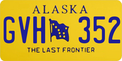 AK license plate GVH352