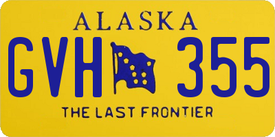 AK license plate GVH355