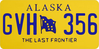 AK license plate GVH356