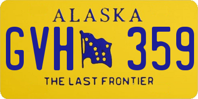 AK license plate GVH359