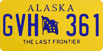 AK license plate GVH361