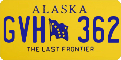 AK license plate GVH362