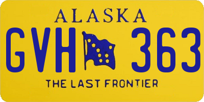 AK license plate GVH363