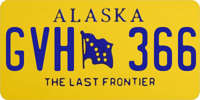 AK license plate GVH366