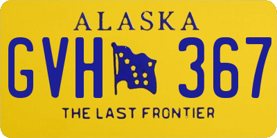 AK license plate GVH367