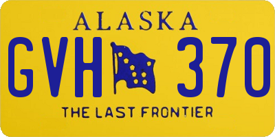 AK license plate GVH370