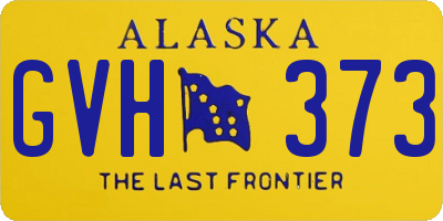 AK license plate GVH373