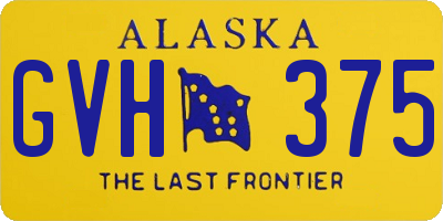 AK license plate GVH375