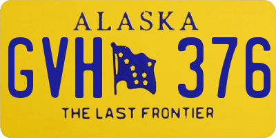 AK license plate GVH376