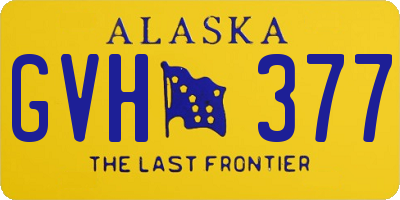 AK license plate GVH377