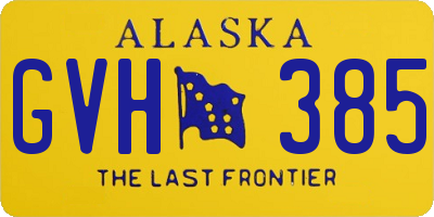 AK license plate GVH385