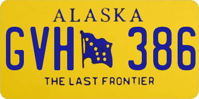 AK license plate GVH386