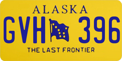 AK license plate GVH396