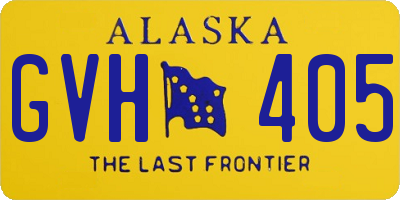 AK license plate GVH405