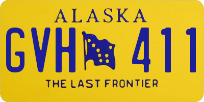 AK license plate GVH411