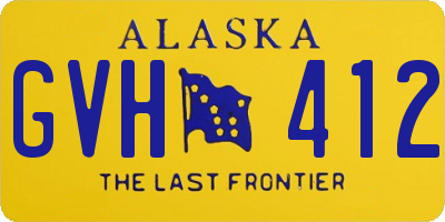 AK license plate GVH412