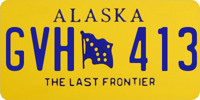 AK license plate GVH413