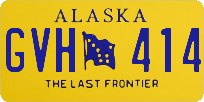 AK license plate GVH414